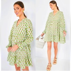 TUCKERNUCK Tnuck Beach Women’s Petite Peony Kenzo Dress Coverup Sz Medium Preppy